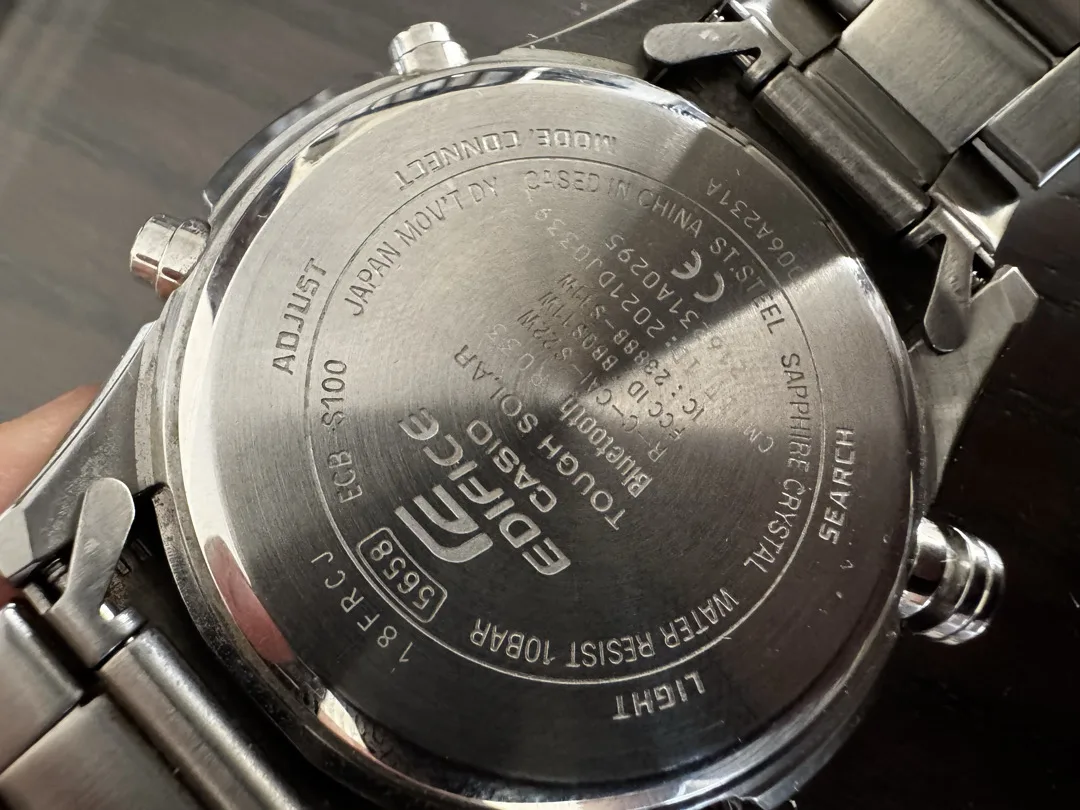 ساعة Casio Edifice ECB-S100 أصلية — Tough Solar / Bluetooth / Sapphir