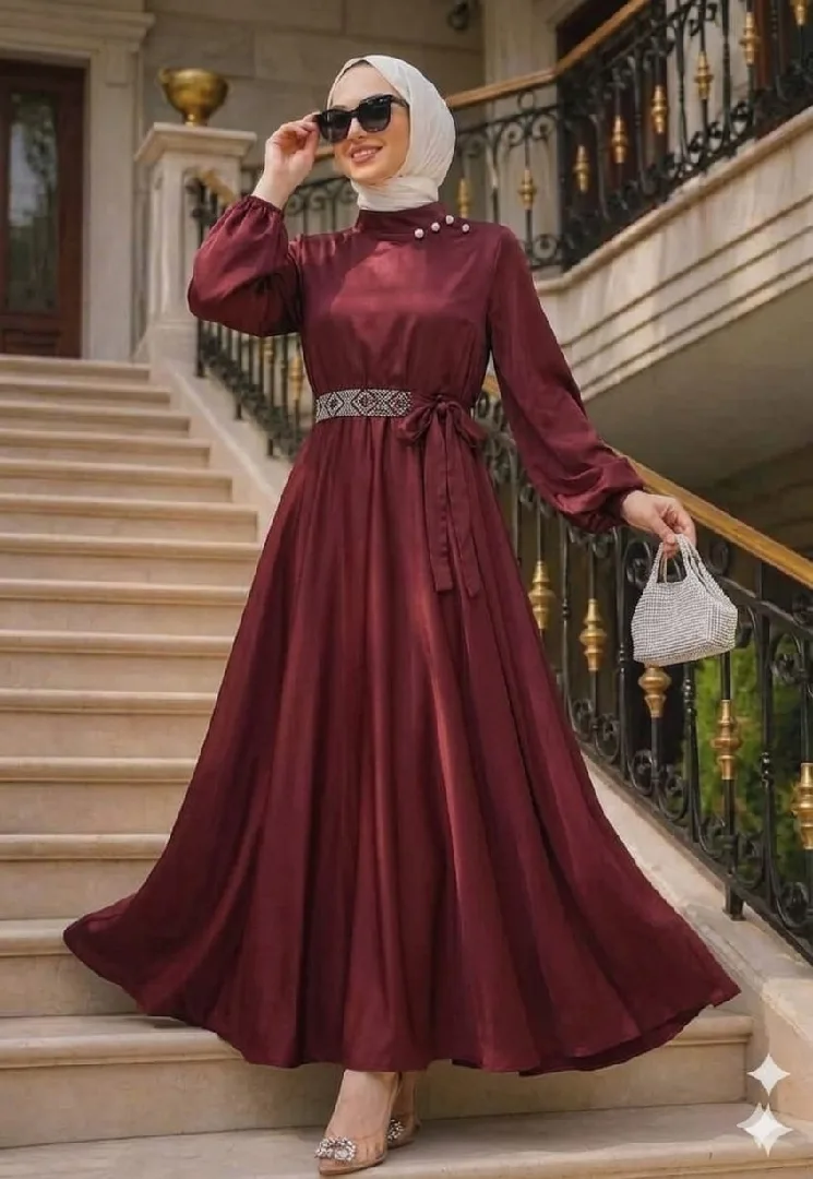 ليش تدفعي أكثر؟ العرض عنا أوفر☺️"فستـان دبـل كلـو😉فري سايـز سـايـز  لـوزن 50-80👌ب