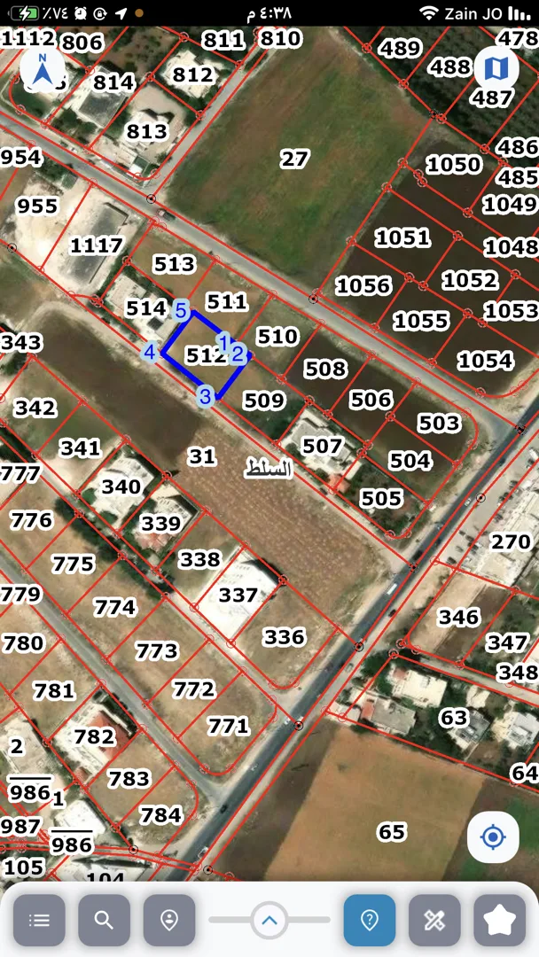 ارض سكنيه السرو السلط