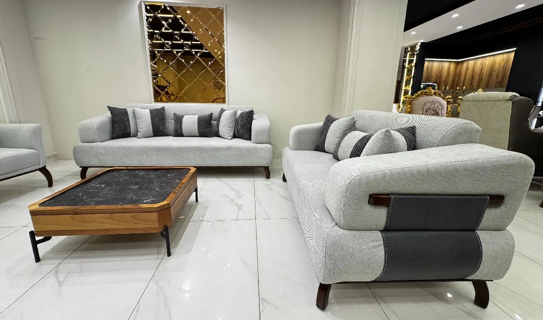 طقم كنب 7مقاعد خشب زان