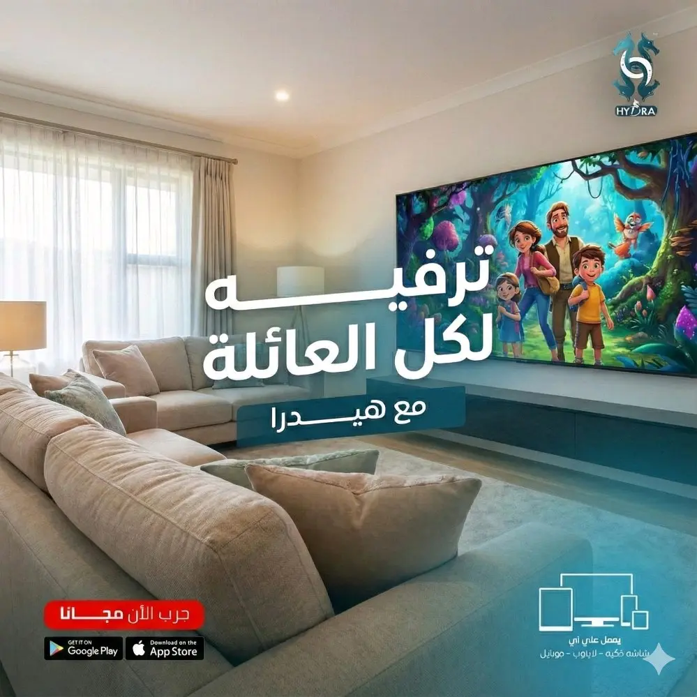 سنة + 3  أشهر هدية مجانية اشتراك hydra tv