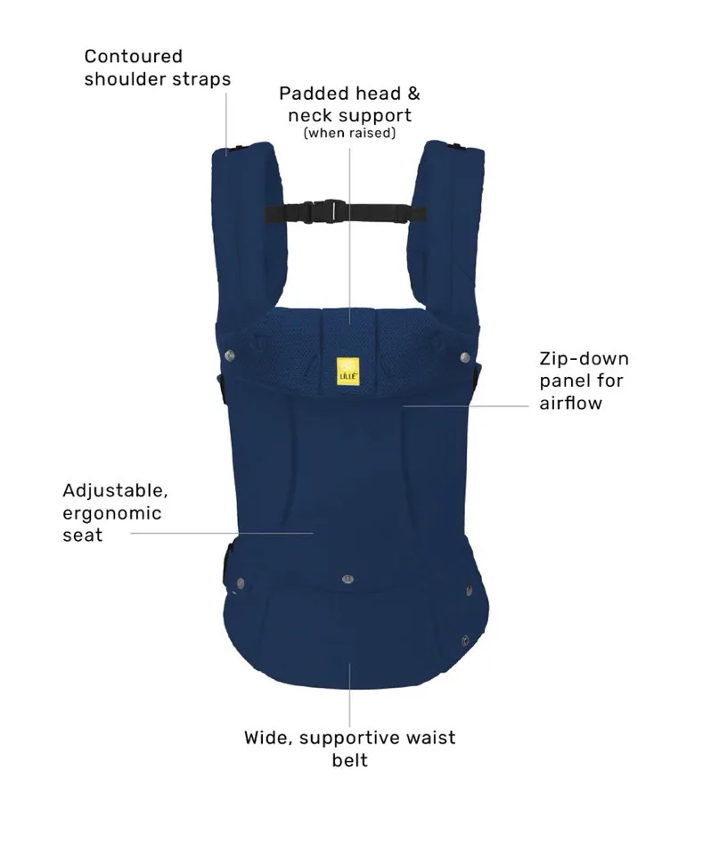 حمالة اطفال نوع ليلي بيبي LÍLLÉbaby Complete Airflow Navy blue baby Carrier For