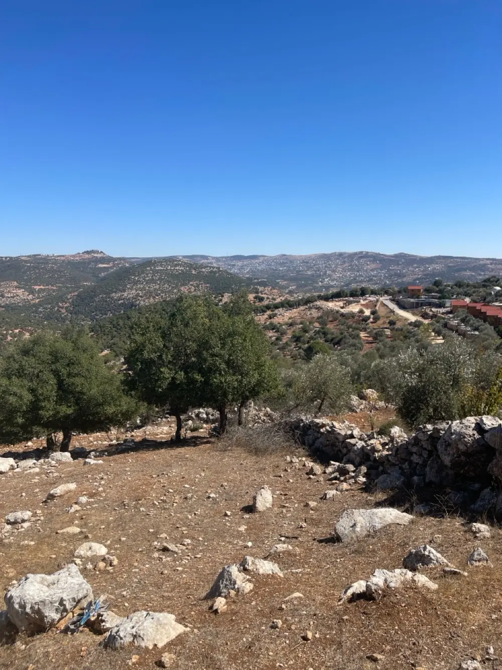 ارض باطلالة بانورامية على قلعة وجبال عجلون