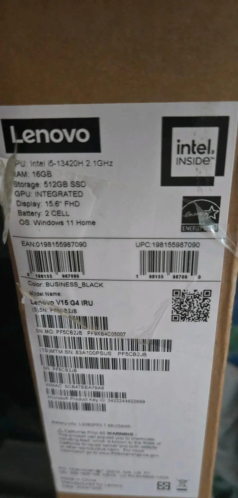 مطلوب اجهزة لابتوبات Lenovo فئات V14 V15 G2 G3 G4  IAP  IRU