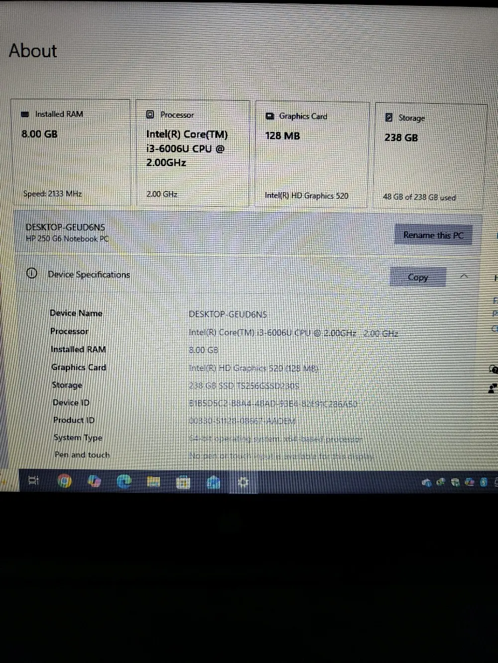 لابتوب اتش بي كور اي٣ جيل سادس مواصفات ممتازة جدا للبيع