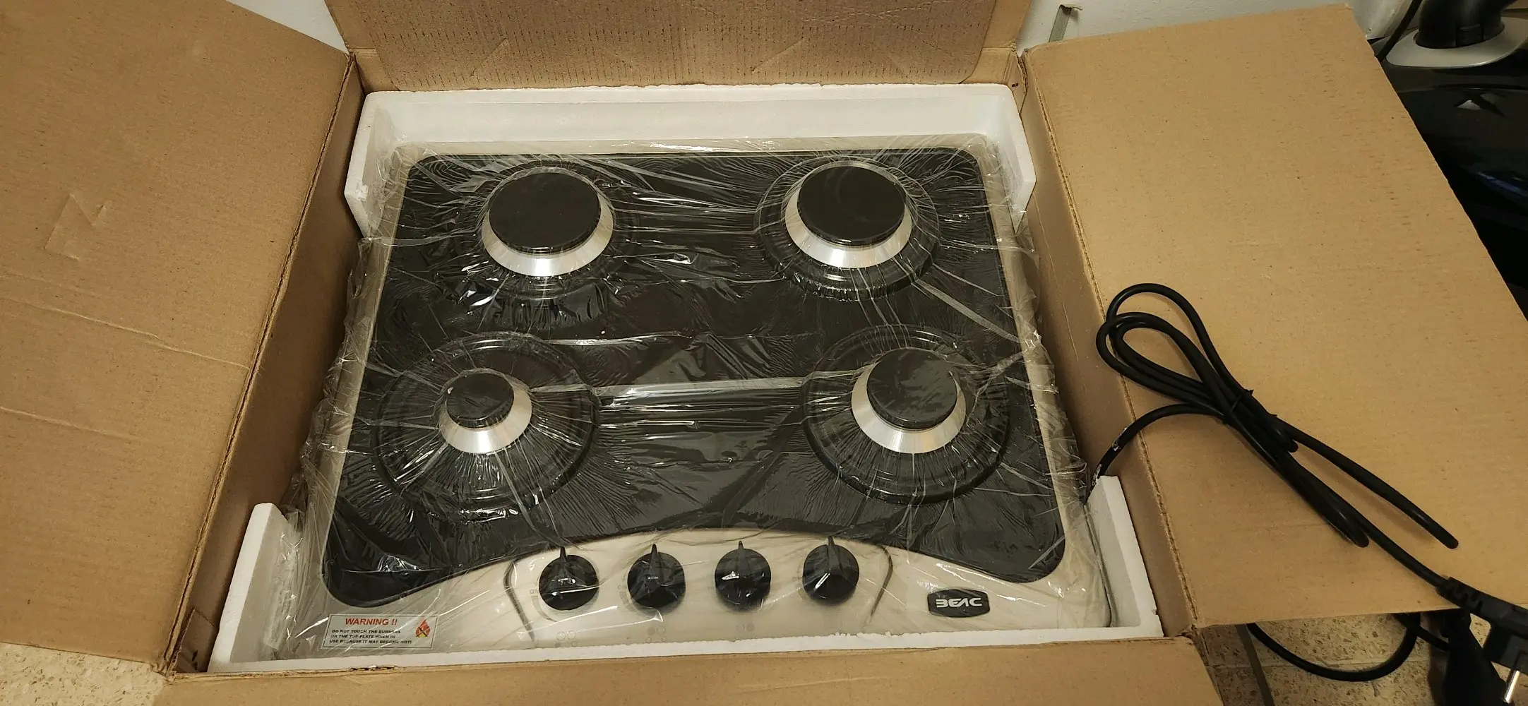 built in gas stove