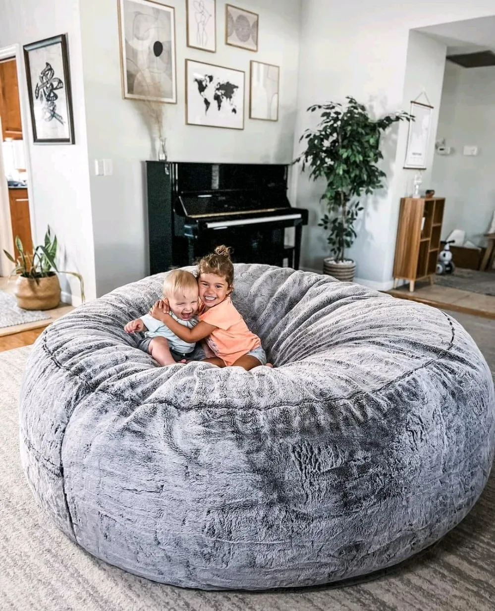 fluffy bean bag