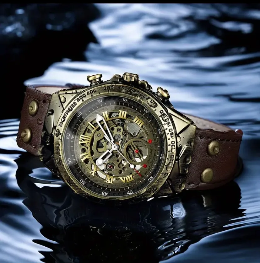 Shenhua ساعة اوتوماتيك للرجال لا تحتاج بطارية