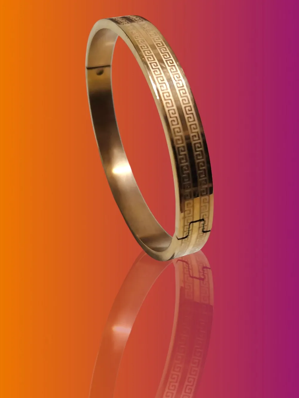 سوار نحاس مشغول يدوي طلاء ذهب