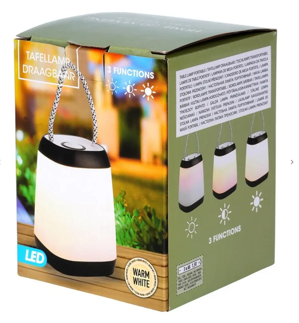 تيبل لامب  يعمل البطاريات