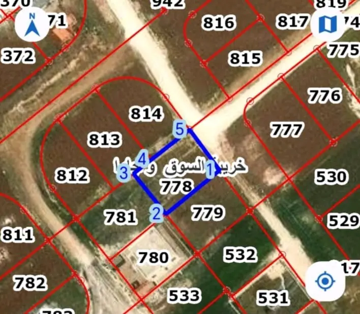 قطعة أرض في جاوا على شارع عرض 20م حوض حنو المراشدة بالقرب من ملاعب الجوهرة