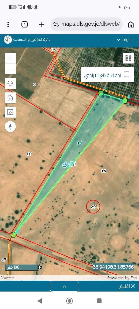 قطعة ارض زراعية للبيع في الازرق