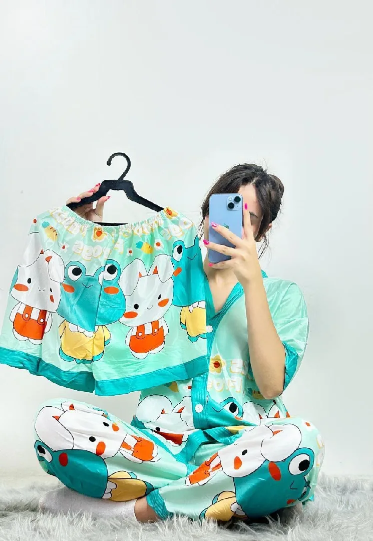 بجامات صيفية ثلاث قطع  خامة تجنن