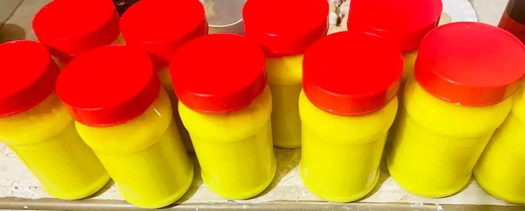 جبنة غنم بيضاء مغلية وزن أربعة كيلو