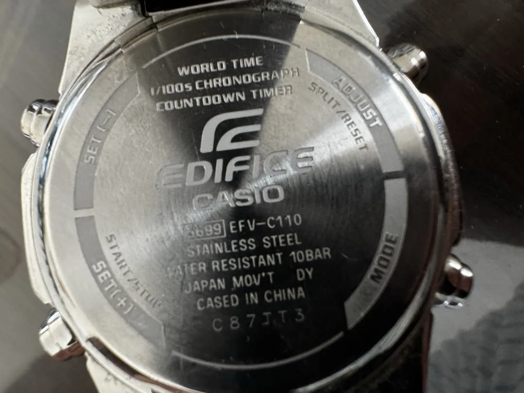 ساعة Casio Edifice أصلية EFV-C110 — World Time / 10 Year Battery / WR100M