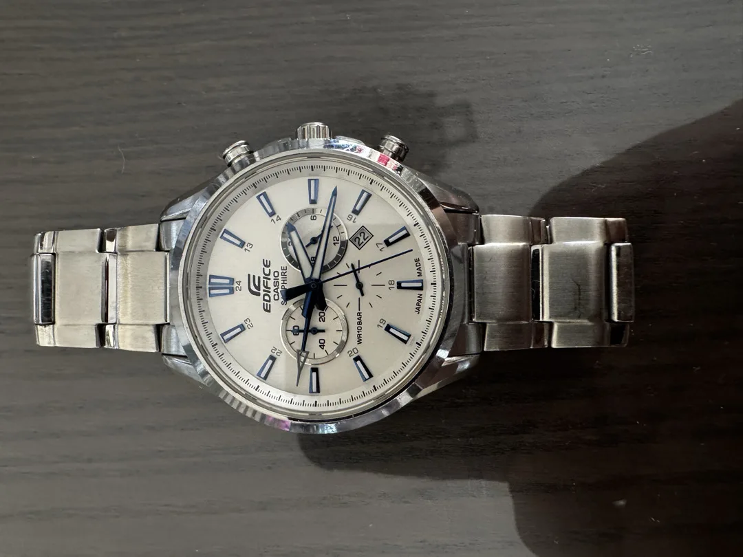 ساعة Casio Edifice Sapphire أصلية — ستانلس ستيل / Japan Mov’t / WR 10BAR