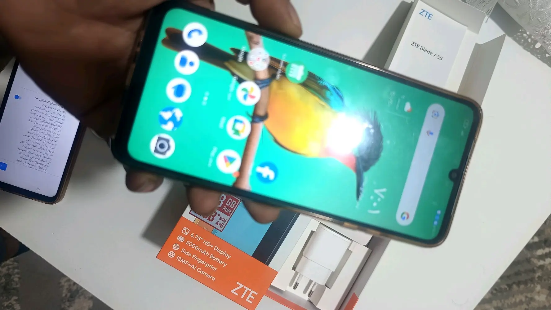 موبايل ZTE A55128 GB مستعمل مكفول بحال الجديد