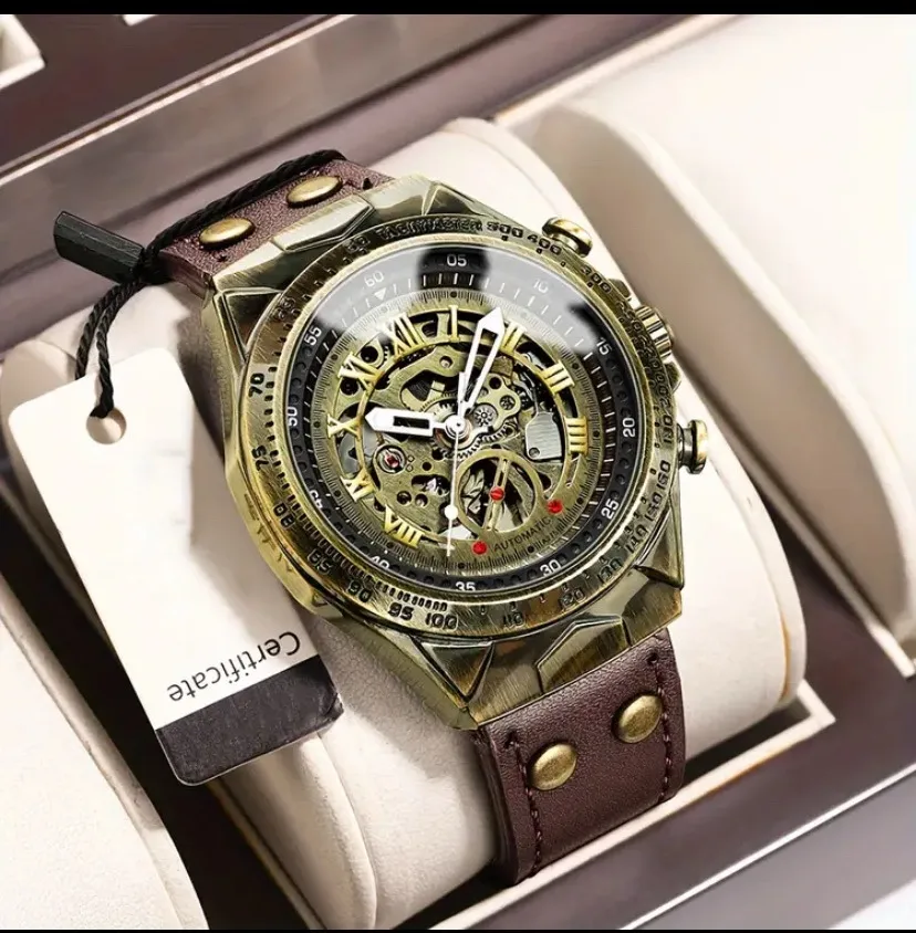 Shenhua ساعة اوتوماتيك للرجال لا تحتاج بطارية