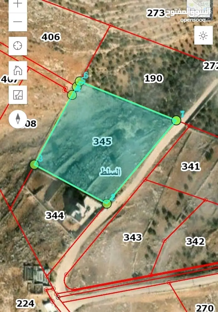 أرض للبيع في السلط( بطنة حوض أم رمانة)، تصلح لبناء مزرعة او فيلا سكنية.