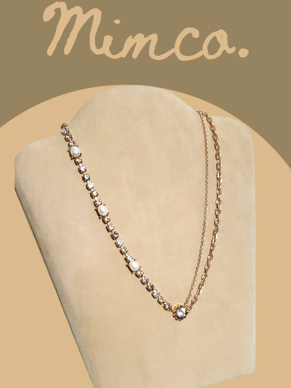 قلادة Mimco الوردية المطلية بالذهب الوردي