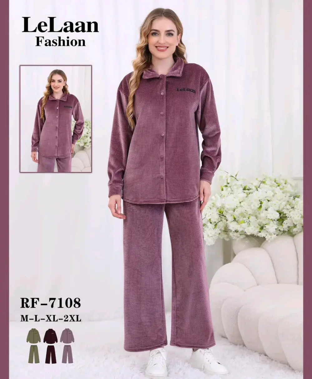 بجامات ستاتي مخمل ثقيل ودافيان و مطنات فرومقاسات M L XL 2X