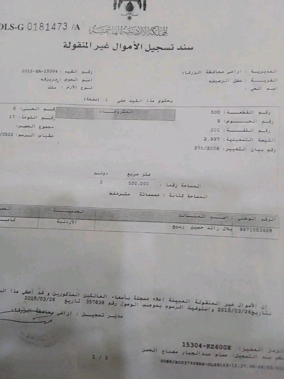 قطع اراضي للبيع مساحة 500 متر قوشان لكل قطعة