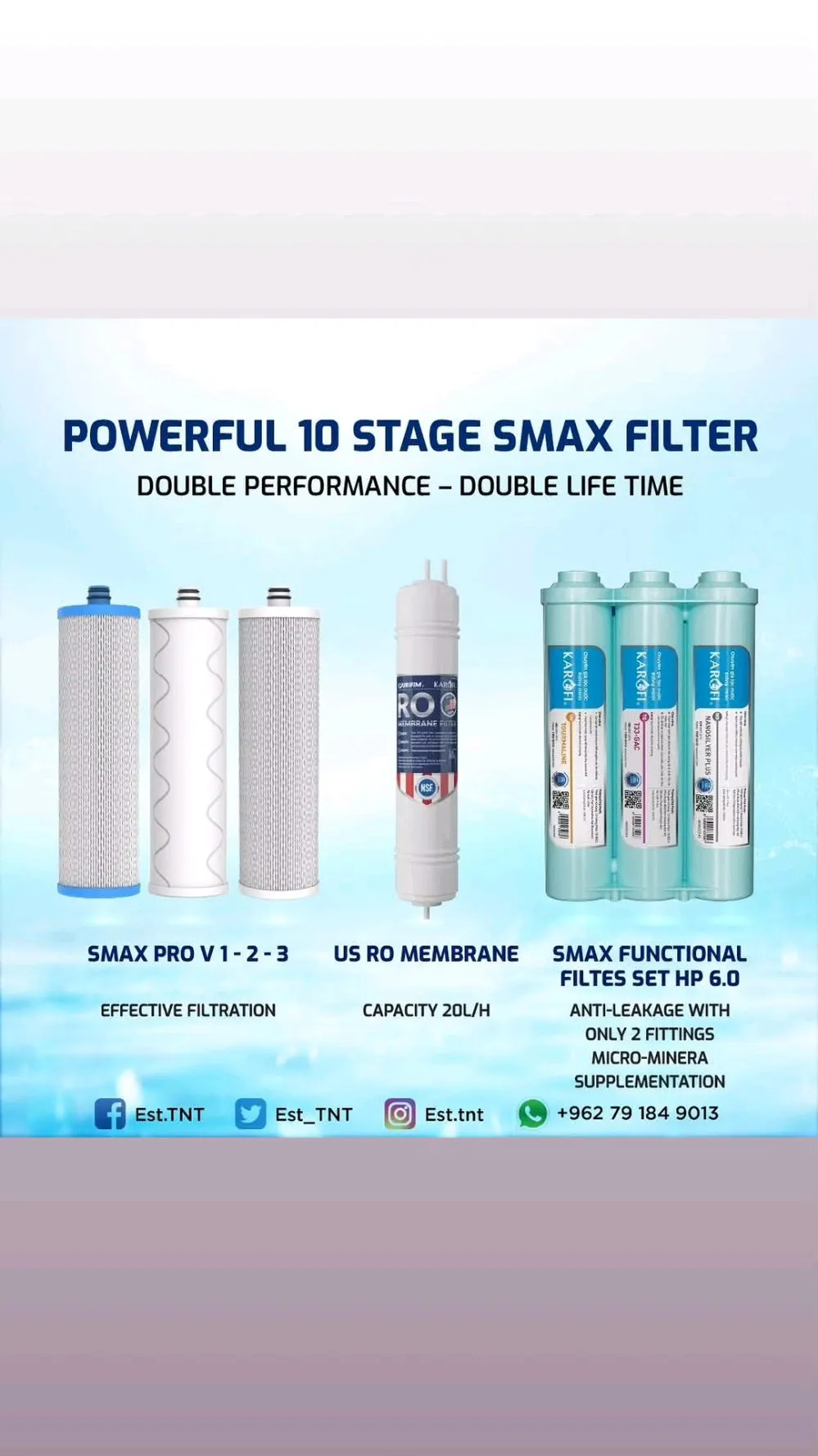 فلتر ماء ١٠ مراحل تي ان تي