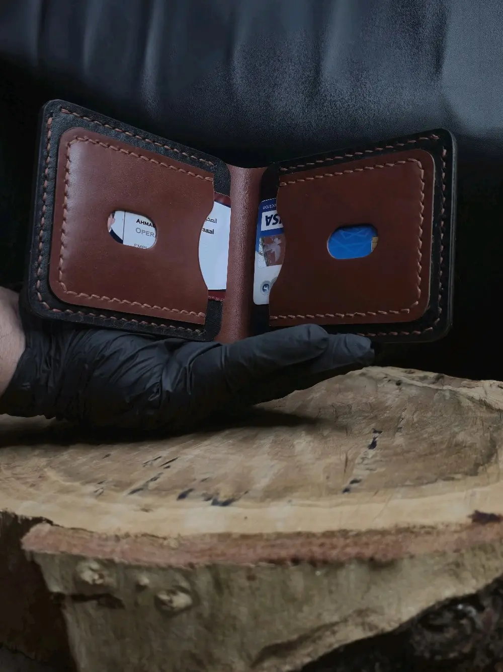 محافظ جلد طبيعي هاندميد