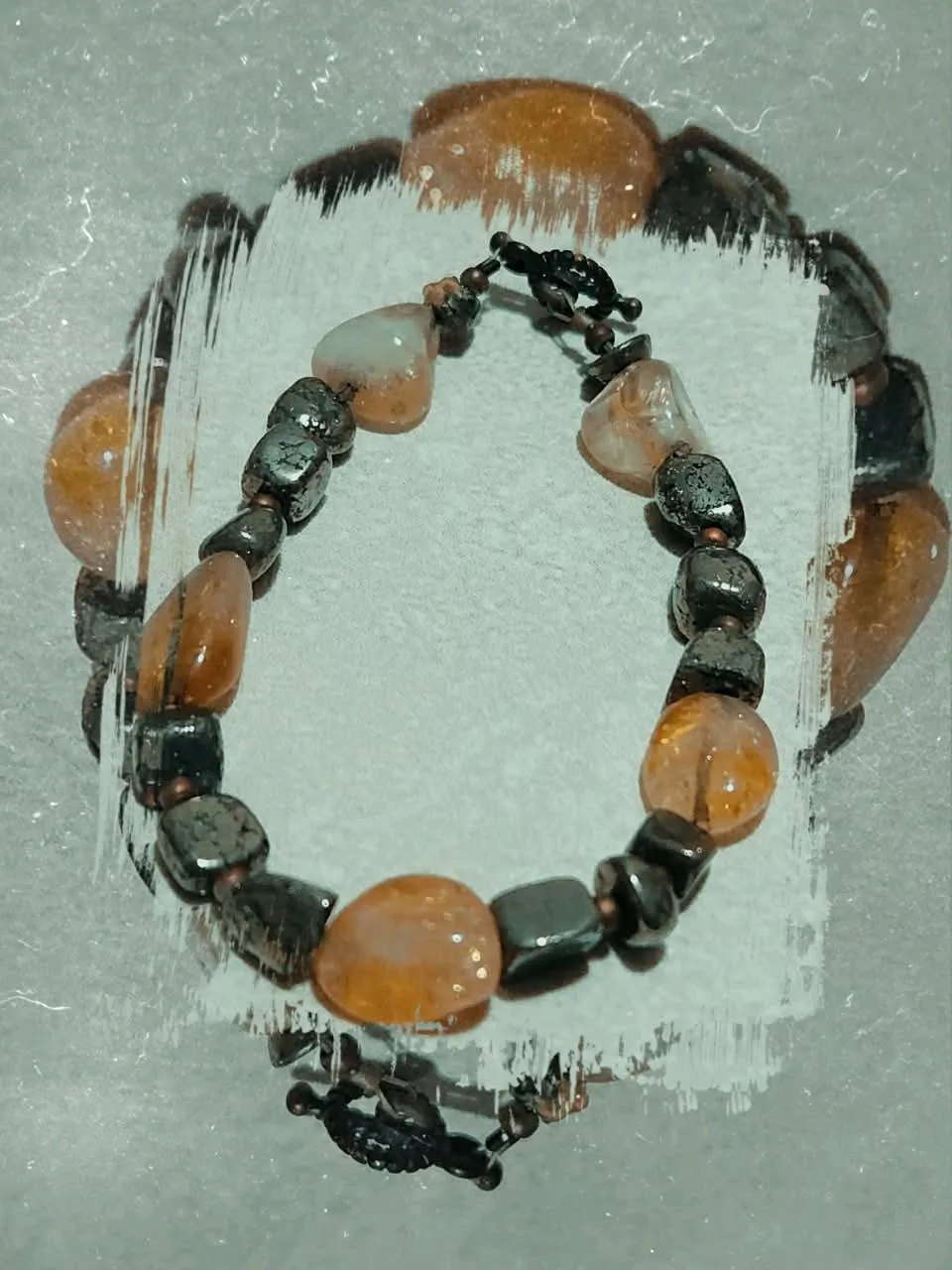 سوار  من السترين الطبيعي والبيريت